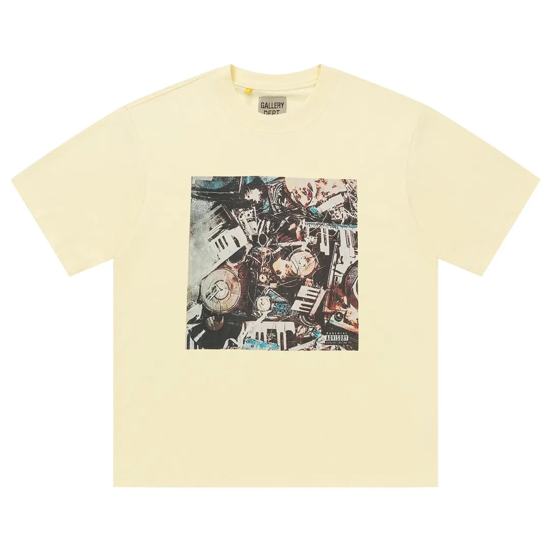 Model D134 Gallery dept American trendy brand digital direct-injection high-definition printed high-street short-sleeved T-shirt. The printing is breathable, soft and non-sticky. After shrinking and shaping, it is soft, comfortable and breathable, does not pill, does not fade and does not change shape, S to XL, p106